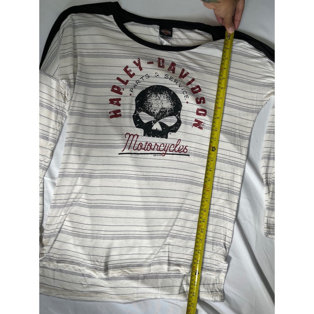 Harley-Davidson Cherokee NC Eagle Skull Long Sleeve Top Women's Small - Picture 6 of 7